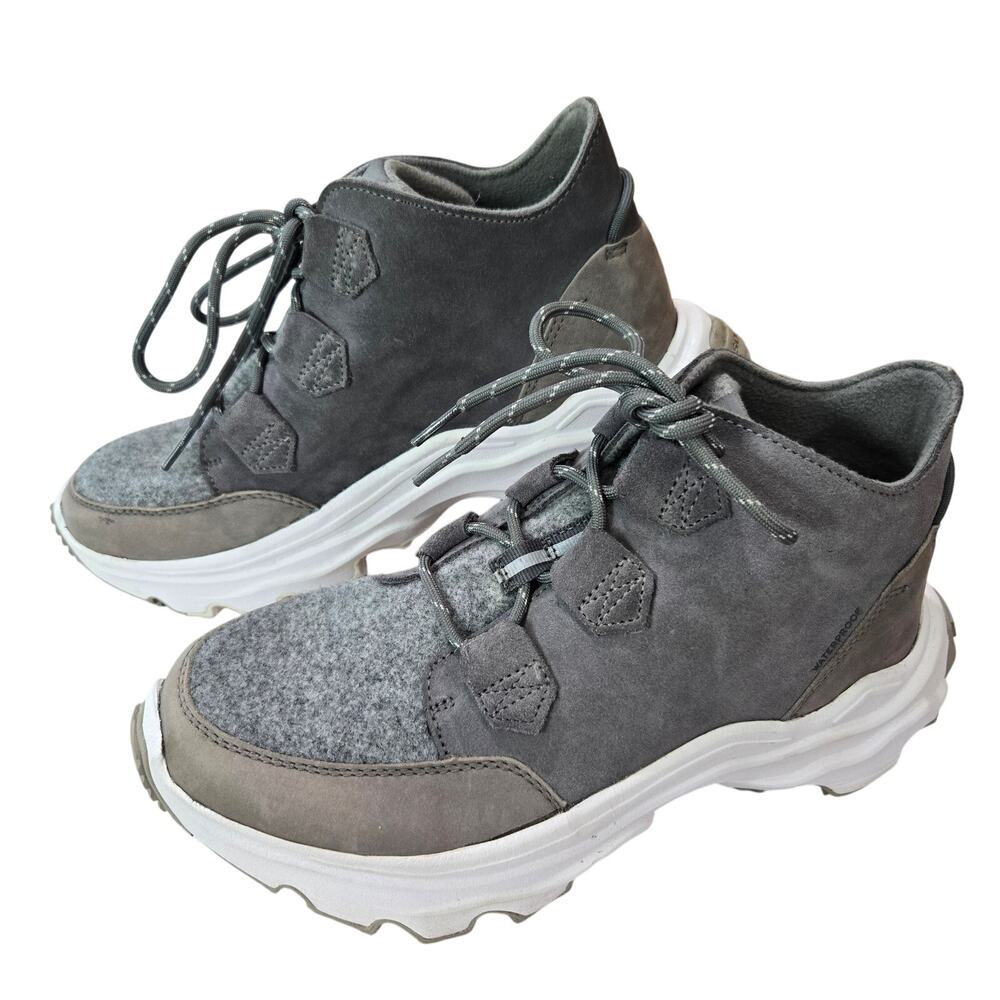 Sorel Women's Size 9 Gray Kinetic Breakthru Caribou Sneaker Boot Lugg Sole #898 - Picture 4 of 9